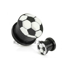Vente en gros Flexible 3D Soccer Ball Silicon Ear Piercing